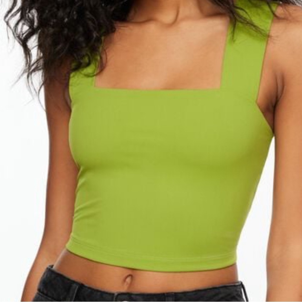 Green crop top
